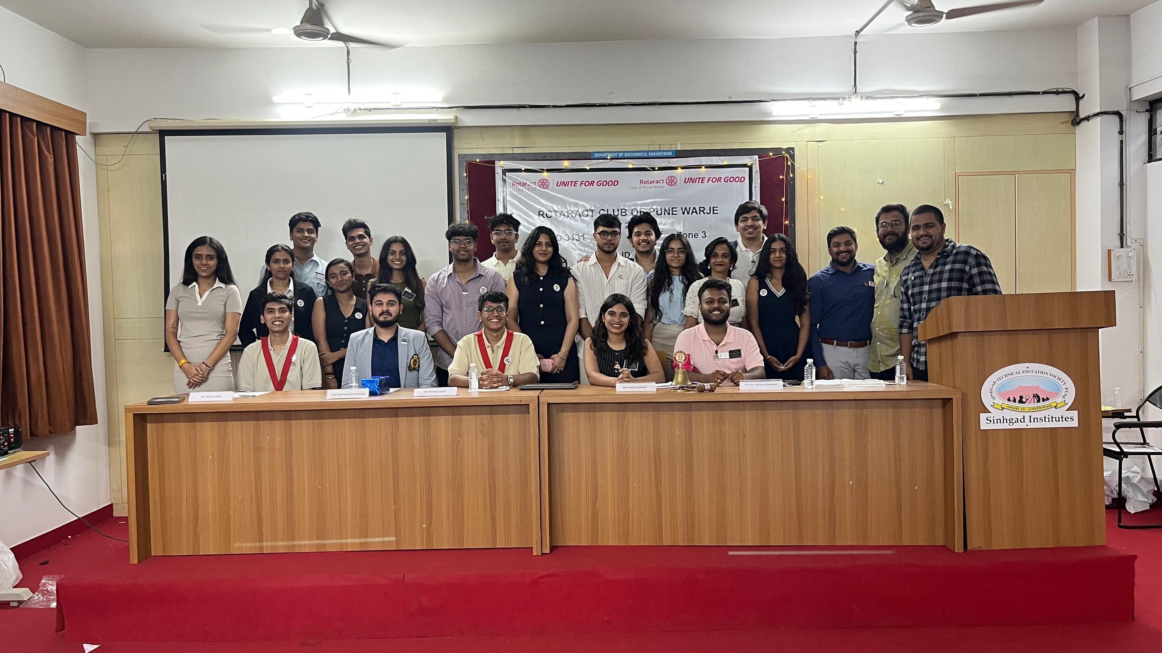 Rotaract Club of Pune Warje members during a community service event